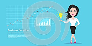 Business solution concept banner